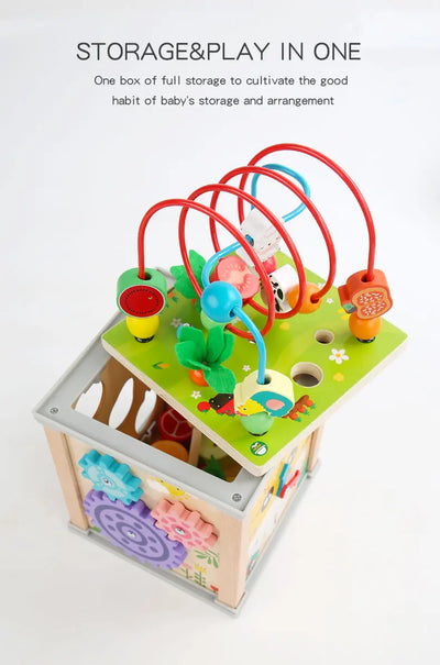 Fidtoy Multifunction Beaded Treasure Box Montessori Activity Toy