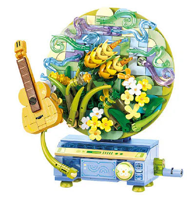 Fidtoy Flower Music Box Building Set – 339 PCS Creative Block Toy for Kids 6+