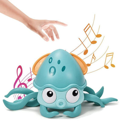 Jouet interactif rampant Fidtoy pour bébé avec lumières, musique, rechargeable par USB, pour le temps sur le ventre