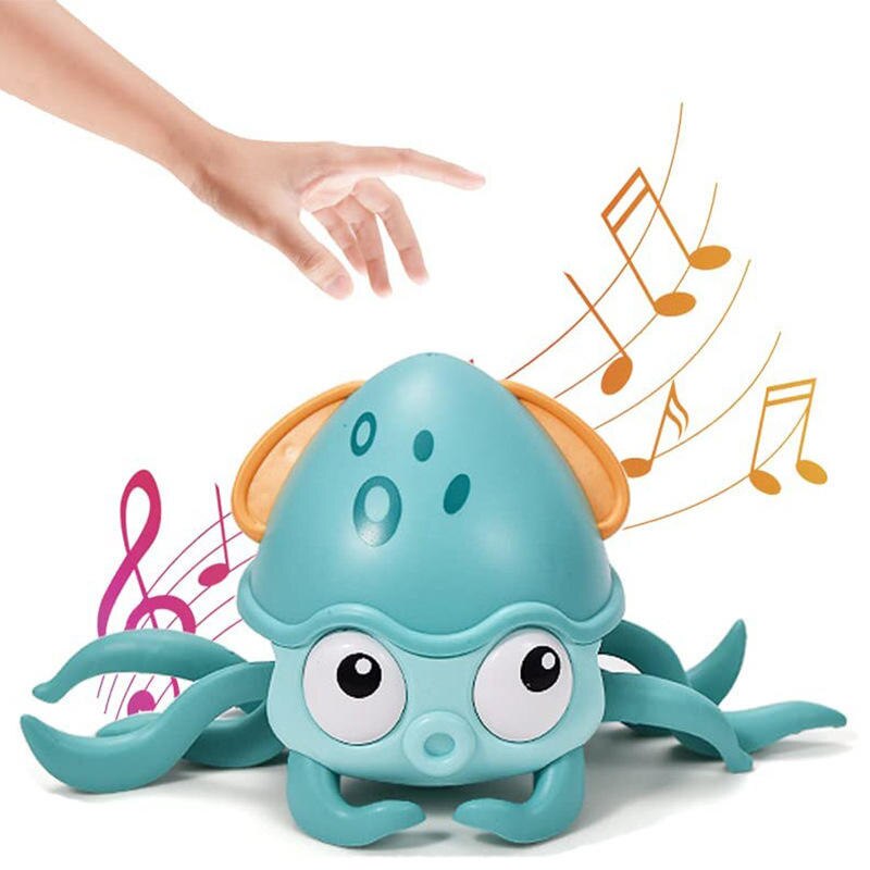 Jouet interactif rampant Fidtoy pour bébé avec lumières, musique, rechargeable par USB, pour le temps sur le ventre