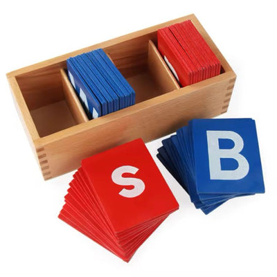 Lettres rugueuses Montessori majuscules et minuscules – Matériel sensoriel pour l'apprentissage de l'écriture précoce