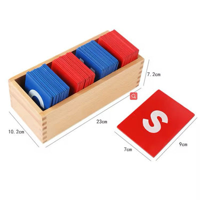 Lettres rugueuses Montessori majuscules et minuscules – Matériel sensoriel pour l'apprentissage de l'écriture précoce