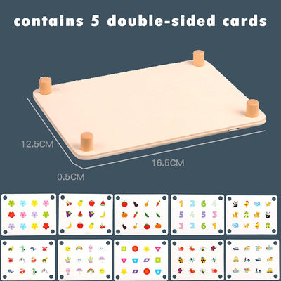 Animales de frutas de madera, juguete interactivo a juego