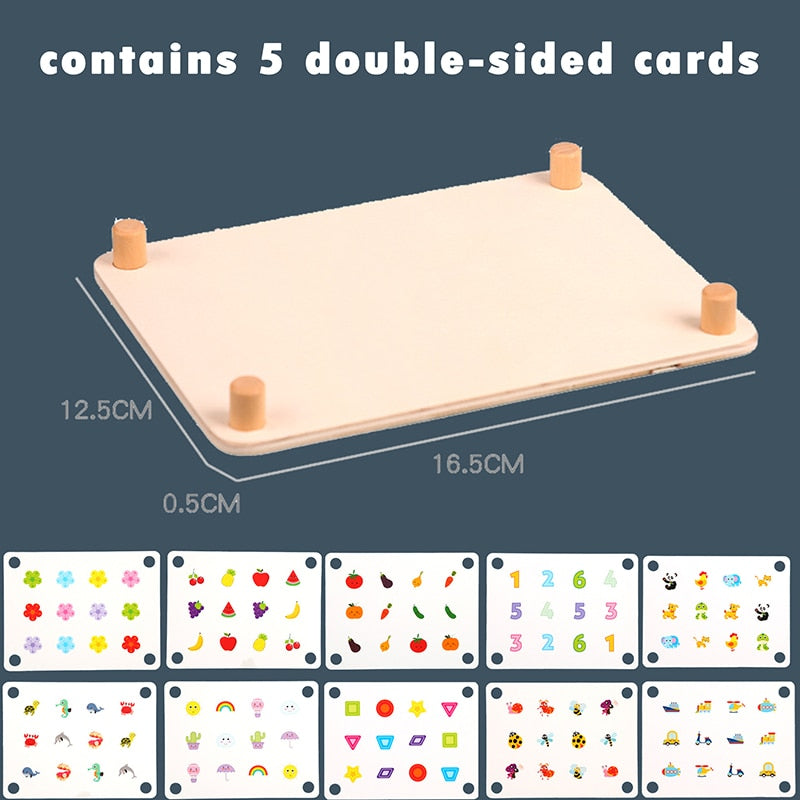 Animales de frutas de madera, juguete interactivo a juego