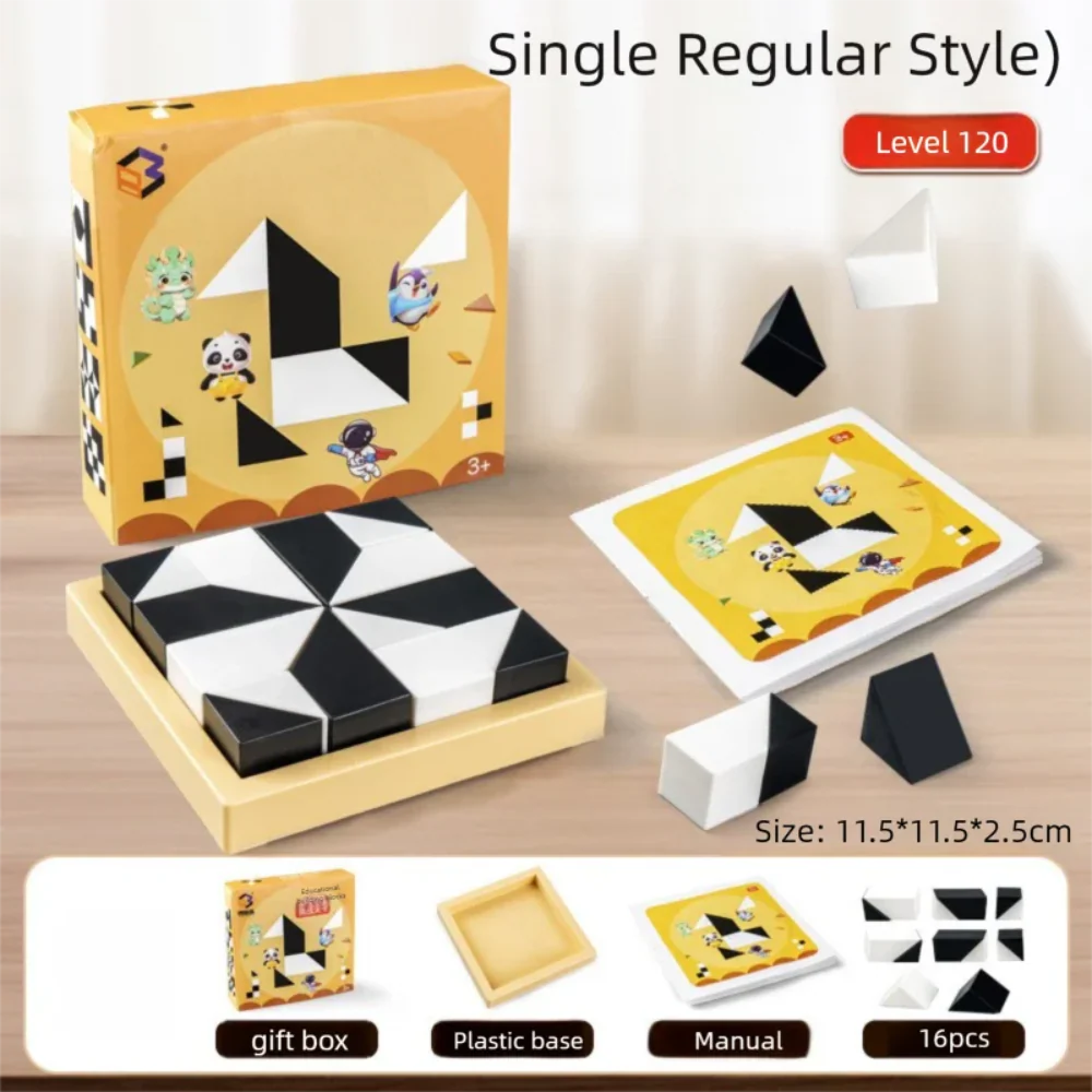 Fidtoy Logic Puzzle Game for Kids STEM Learning 120 Challenge Cards for Focus, Creativity and Problem Solving