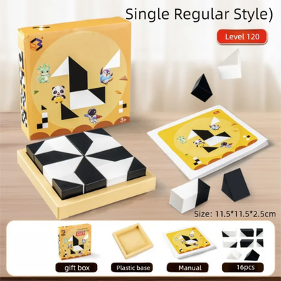 Fidtoy Logic Puzzle Game for Kids STEM Learning 120 Challenge Cards for Focus, Creativity and Problem Solving