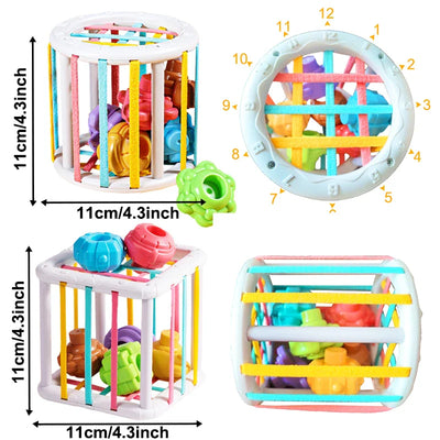 Fidtoy Shape Sorter Toy Montessori Sensory Learning Cube