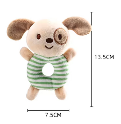 Fidtoy Snuggle & Shake Rattle Friend Plush Baby Toy for Newborn Sensory Play