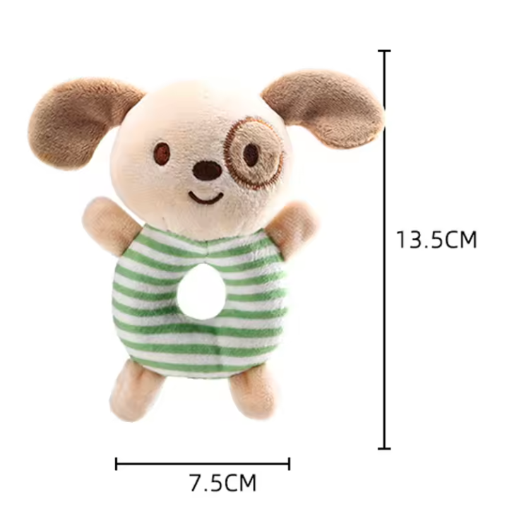 Fidtoy Snuggle & Shake Rattle Friend Plush Baby Toy for Newborn Sensory Play