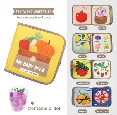 Fidtoy Stick & Learn Busy Book – Montessori Interactive Activity Toy for Toddlers 1-4