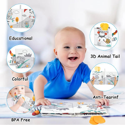 Fidtoy Soft 3D Crinkle Cloth Books | Sensory Learning Toy for Babies 0-12 Months