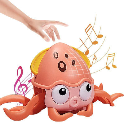 Jouet interactif rampant Fidtoy pour bébé avec lumières, musique, rechargeable par USB, pour le temps sur le ventre