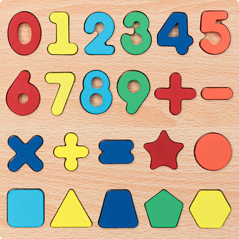 Fidtoy 3D Wooden Puzzle for Kids – Alphabet, Numbers & Shapes Learning Toy for Preschoolers 3-6 Years