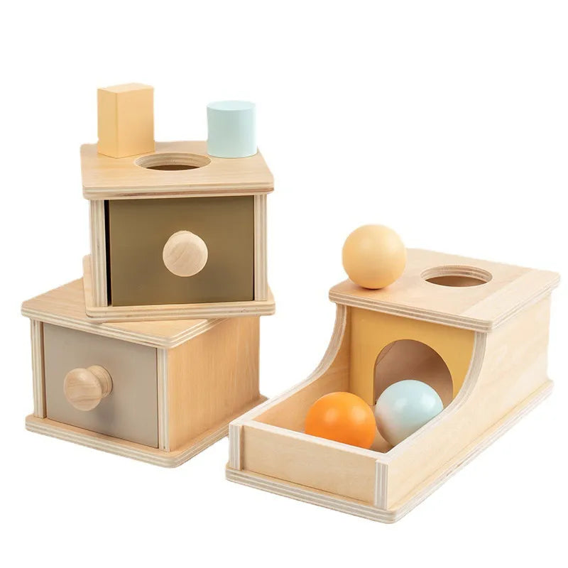 Juguete de bloques de construcción de madera coloridos Fidtoy para niños pequeños