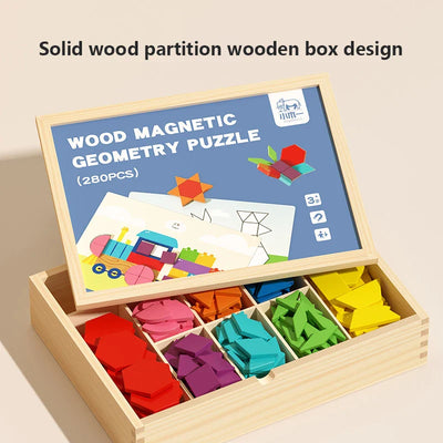 Bloques Magnéticos de Madera Fidtoy - Juguete Educativo Creativo para Niños