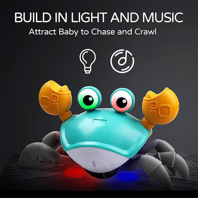Jouet interactif rampant Fidtoy pour bébé avec lumières, musique, rechargeable par USB, pour le temps sur le ventre