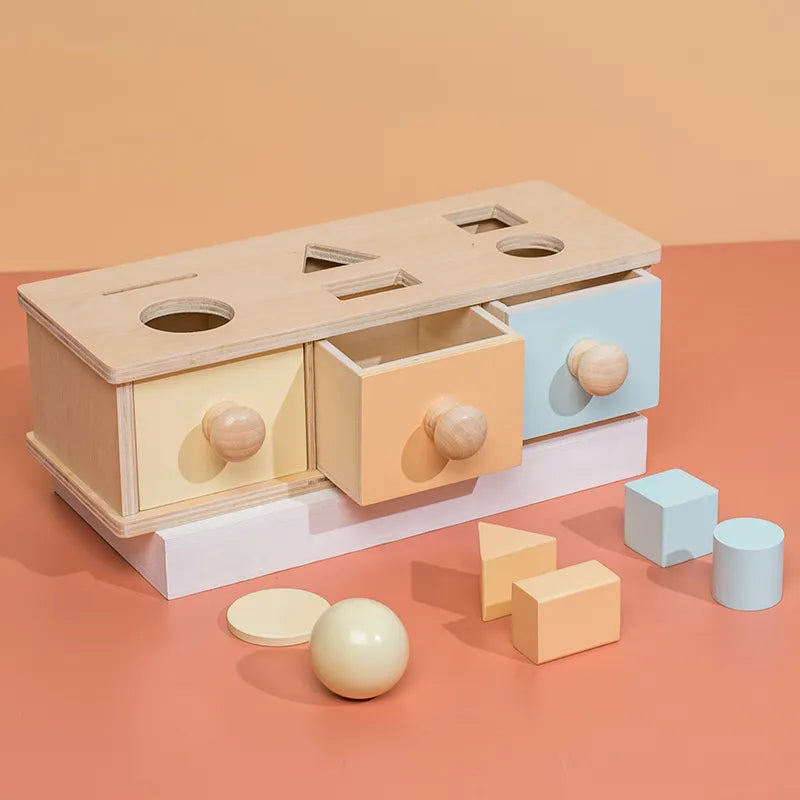 Juguete de bloques de construcción de madera coloridos Fidtoy para niños pequeños
