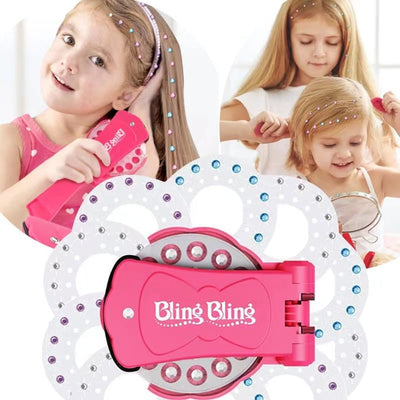 Máquina engrapadora para decoración de cabello con diamantes brillantes