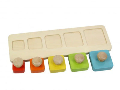 Wooden Square Puzzle with knob