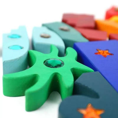 Wooden Sparkling Mandala - Orient Open ended wooden toys