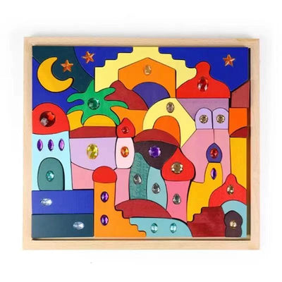 Wooden Sparkling Mandala - Orient Open ended wooden toys