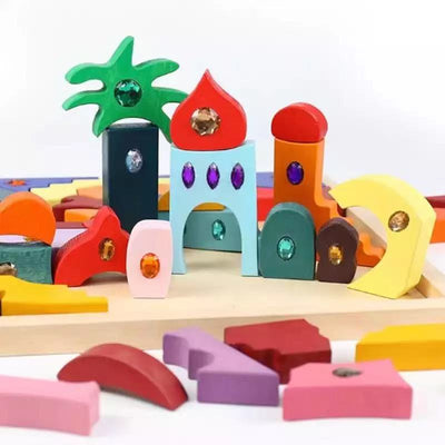 Wooden Sparkling Mandala - Orient Open ended wooden toys