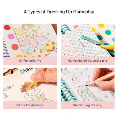 Little Designer - Princess Tea Party | Fashion Design with Fabrics, Accessory stickers, colors