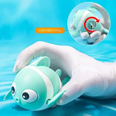 Fidtoy Swimming Clown Fish Bath Toy for Toddlers Water Play Toy