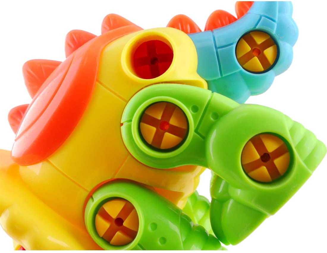 Take Apart Dinosaurs Toys Includes Screw Drivers and Pull-Along Accessory (2 Pack)