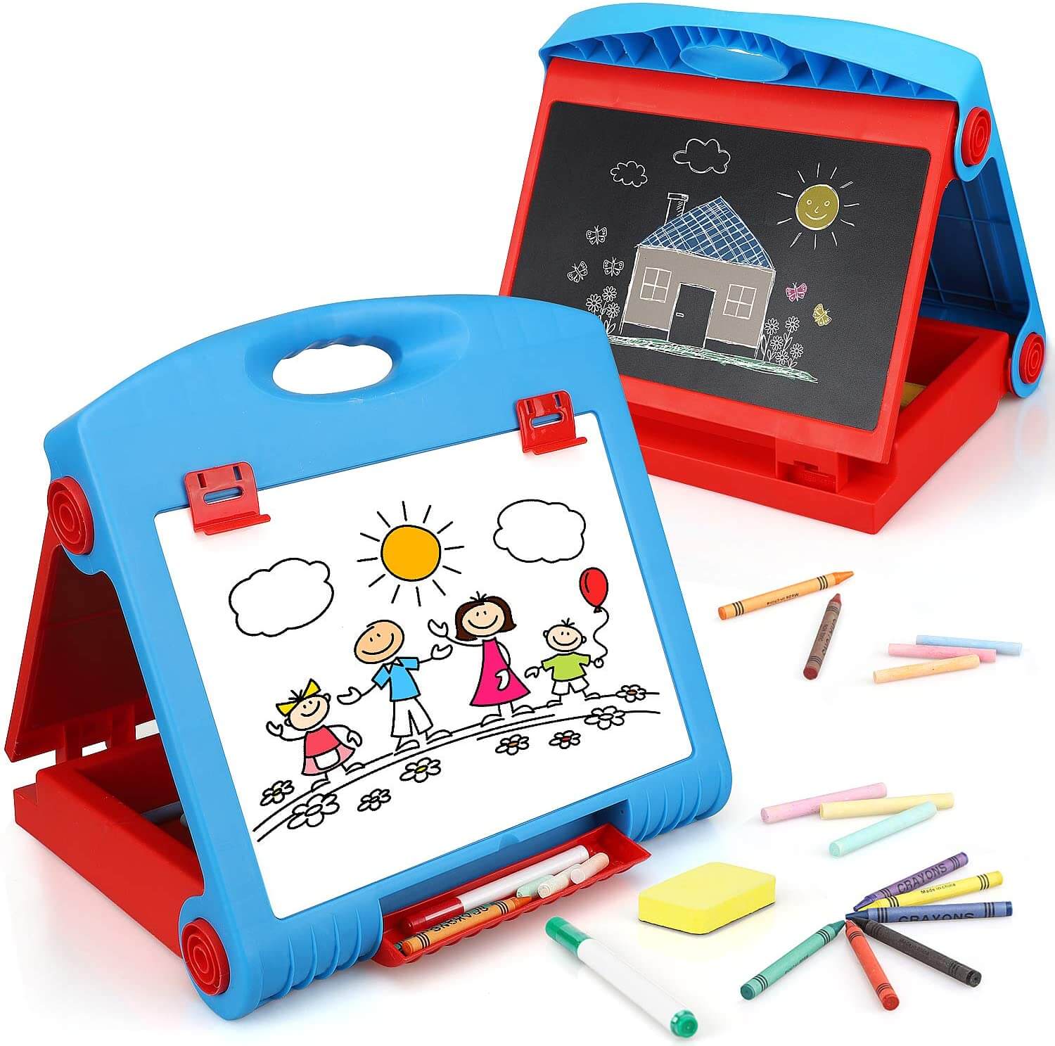 Juego de pizarra blanca y negra Fidtoy 3 en 1 para niños