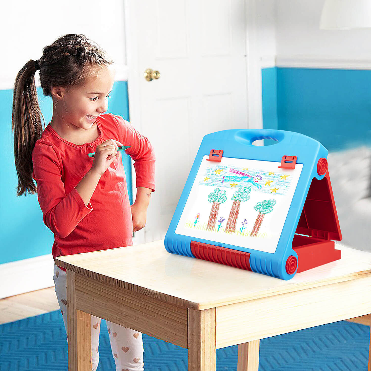 Juego de pizarra blanca y negra Fidtoy 3 en 1 para niños