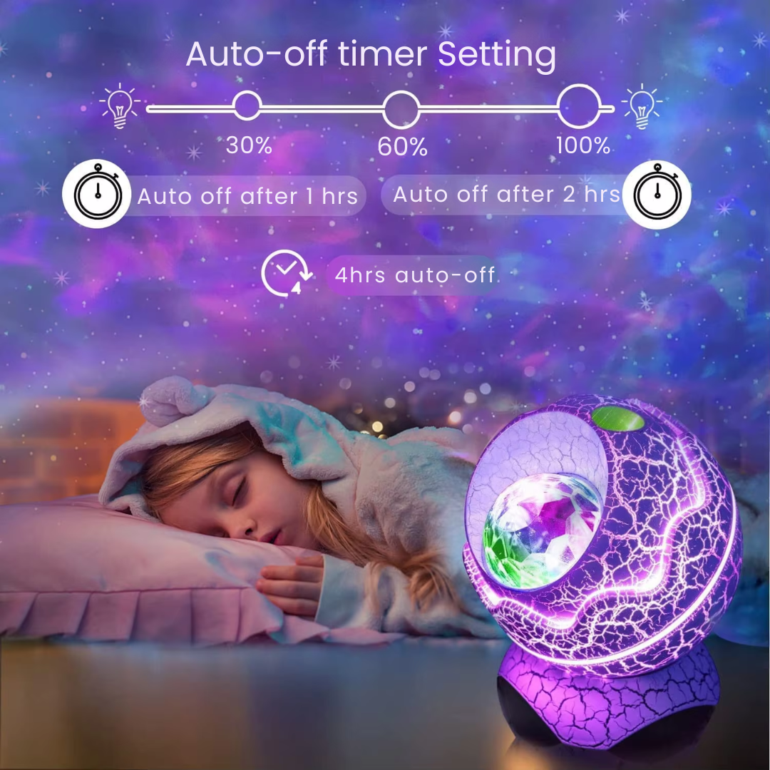 Fidtoy Dinosaur Egg Galaxy Projector Night Light