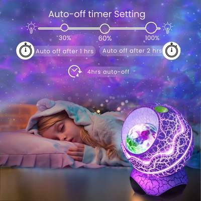 Fidtoy Dinosaur Egg Galaxy Projector Night Light