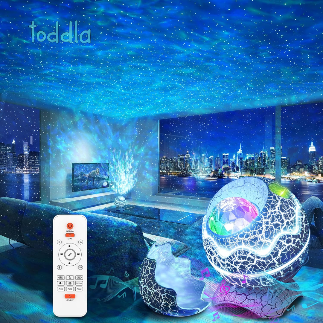 Fidtoy Dinosaur Egg Galaxy Projector Night Light