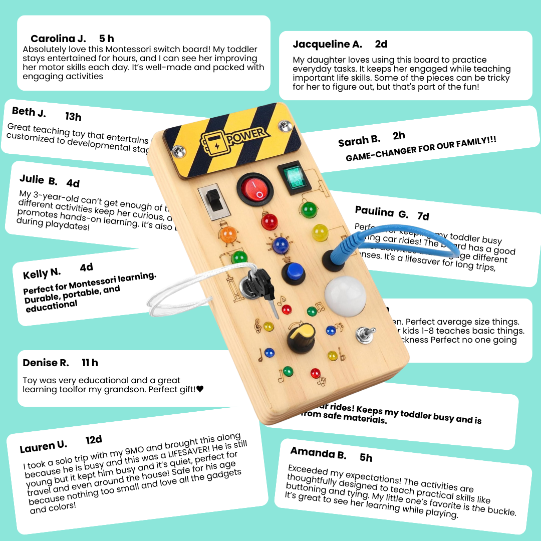 Fidtoy Montessori Switch Board for Toddlers