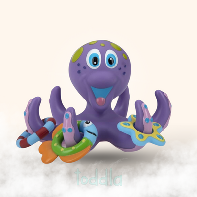 Juego de juguetes de baño de pulpo Fidtoy para niños pequeños