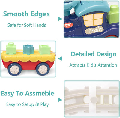 Fidtoy Train Musical avec Blocs de Construction pour Tout-petits