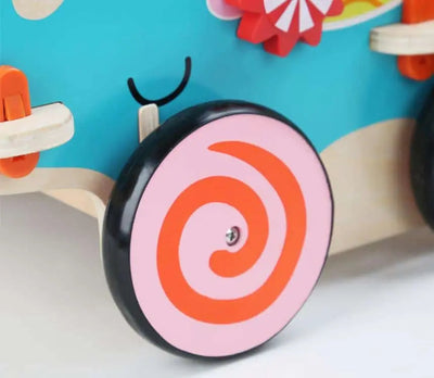 Fidtoy Pousseur Andador – Carrito de madera de elefante para que los bebés den sus primeros pasos
