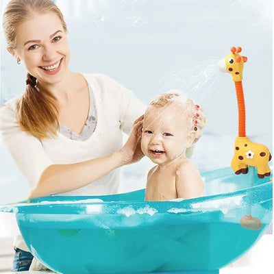 Rociador de chorro de agua jirafa Little Bado – Juguete interactivo para el baño para niños pequeños