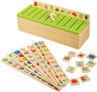 Fidtoy Wooden Sorting Box – Montessori Educational Toy for Kids 3+