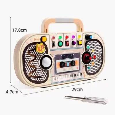 Travel Light-Up Montessori Busy Board (LED Music & Switches)