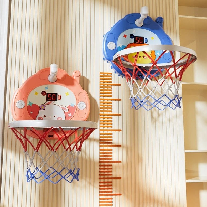 Fidtoy Mini Indoor Basketball Hoop Scoring Pretend Play Kit for Kids Active Indoor Sports Game