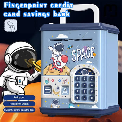Cajero automático espacial con huella dactilar y banco de dinero, juego - 300