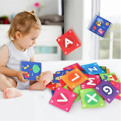 Tarjetas de tela suave del alfabeto para la primera infancia de la A a la Z para el aprendizaje - 978