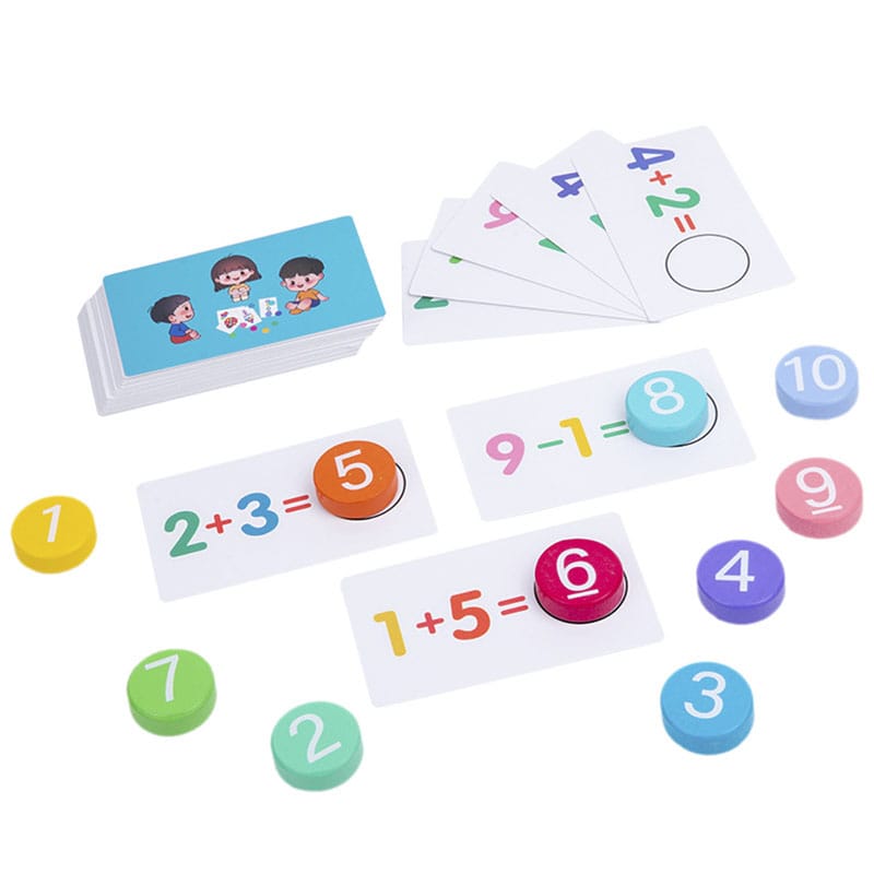 Fidtoy Wooden Numerical Operations Learning Set – Math Toy for Kids 3+