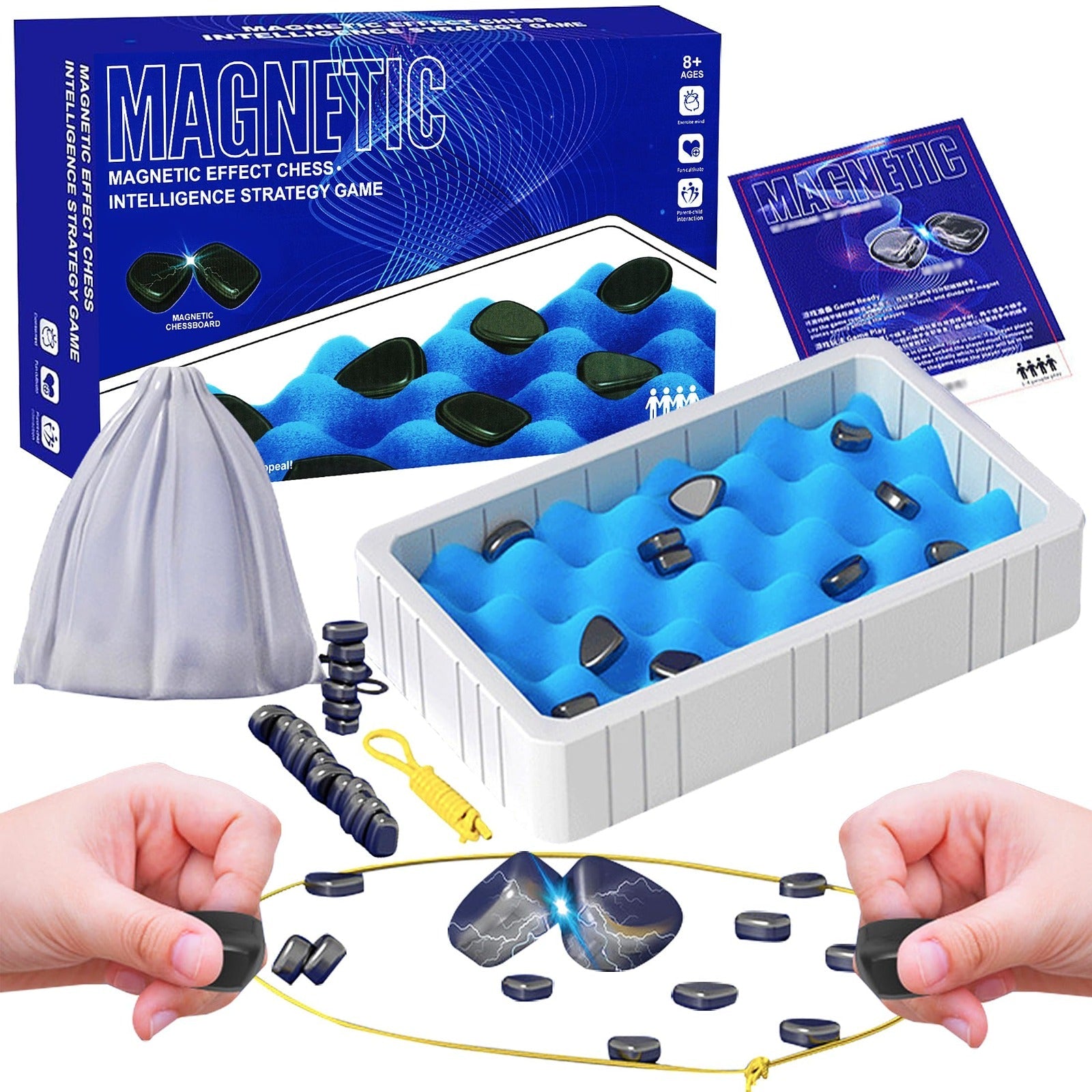 Juego de mesa familiar de ajedrez magnético 2 en 1