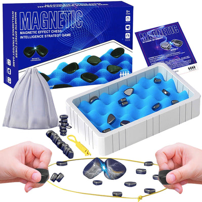 Juego de mesa familiar de ajedrez magnético 2 en 1