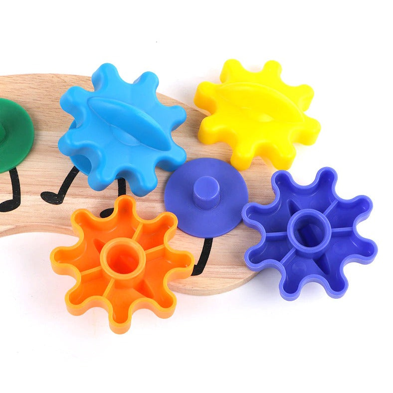 Fidtoy Rainbow Caterpillar Gear Toy for Toddlers – Color Matching & Fine Motor Learning Toy