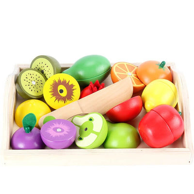 Fidtoy Wooden Food Set Pretend Play Kitchen Toy 18M+