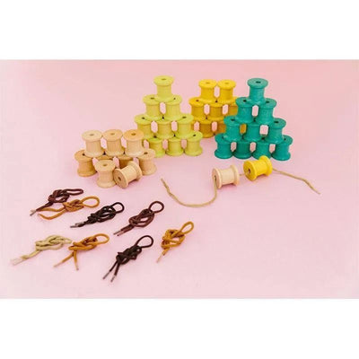 Juego de bobinas de madera Frogs pecosas para hilo